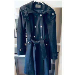 Tahari Black Peacoat